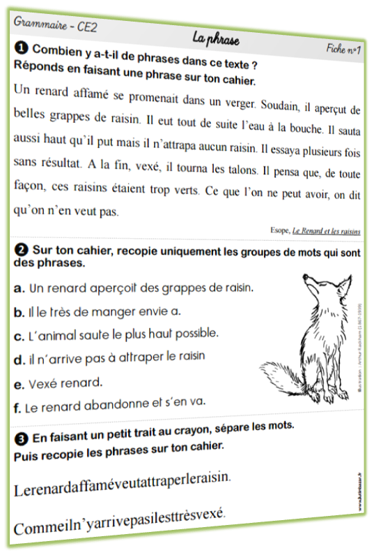 La Phrase Au CE2 Lutin Bazar La phrase au ce2 lutin bazar