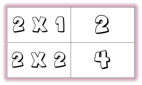 dominos tables de multiplication