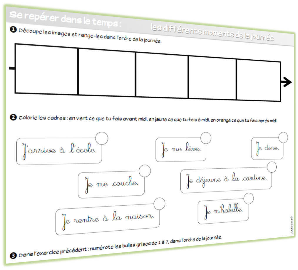 Le Reperage Dans Le Temps Au Cycle 2 Lutin Bazar
