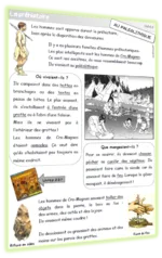 préhistoire leçon cycle 2