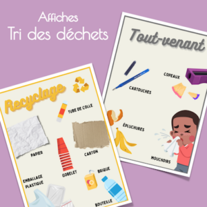 Affiches pour les poubelles : tri des déchets