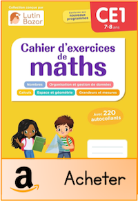Cahier maths CE1 Lutin Bazar 2025