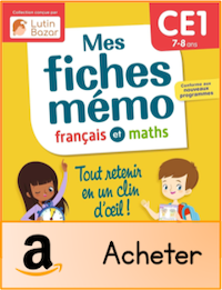 Fiches Mémo CE1 Lutin Bazar 2025