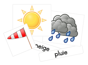 Météo étiquettes lutin bazar