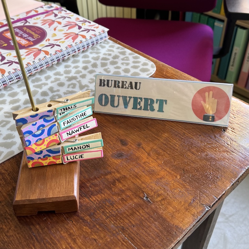 panneau bureau ouvert fermé