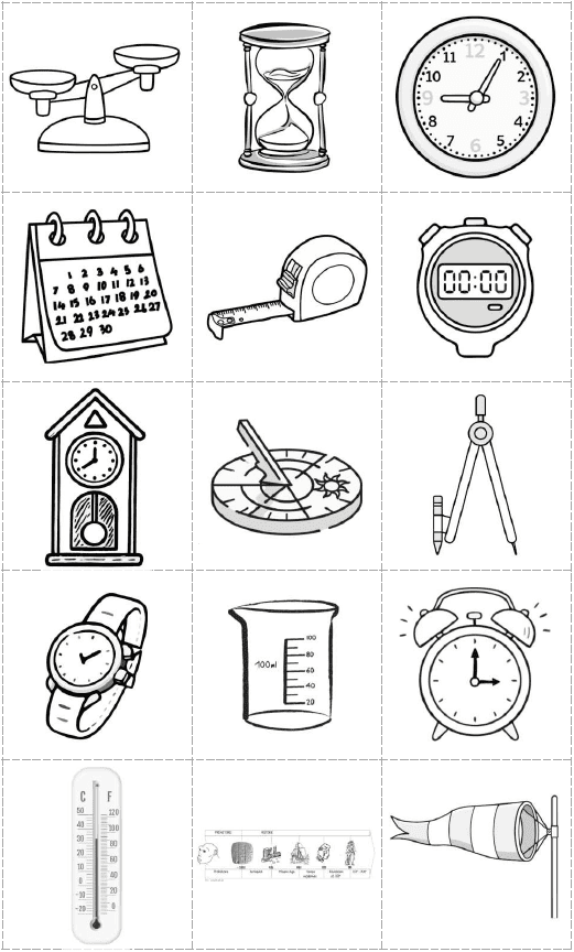 Etiquettes instruments temps Etiquettes instruments mesure du temps