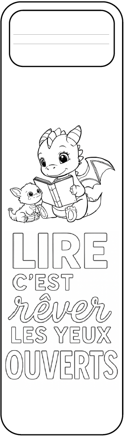 Marque page dragon Marque page dragon